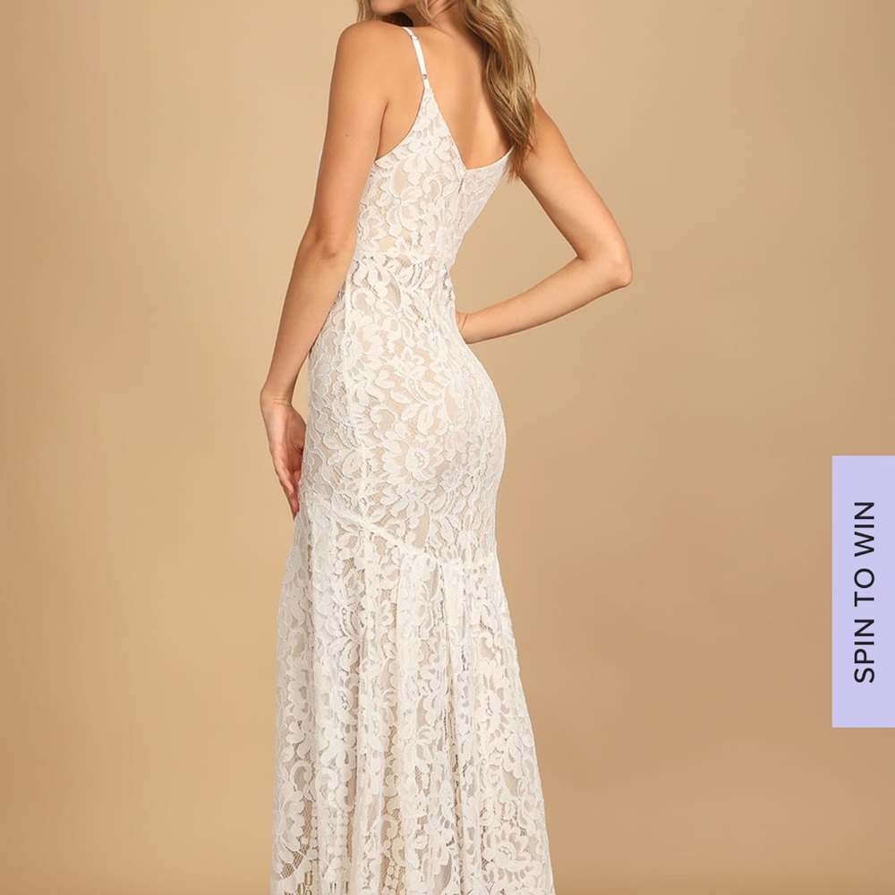 Flynn White Lace Maxi Dress - Picture 3 of 5